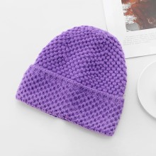jacquard weave logo headwear beanie cap knit hat