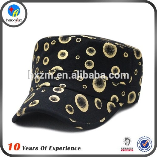 women militaryflat top caps hats