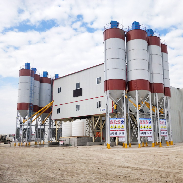 Precast stationary HZS120 advanced concrete batching plant