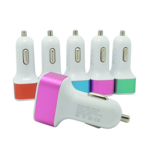 Senmei good quality light up phone charger,3 port super fast usb mobile phone car charger