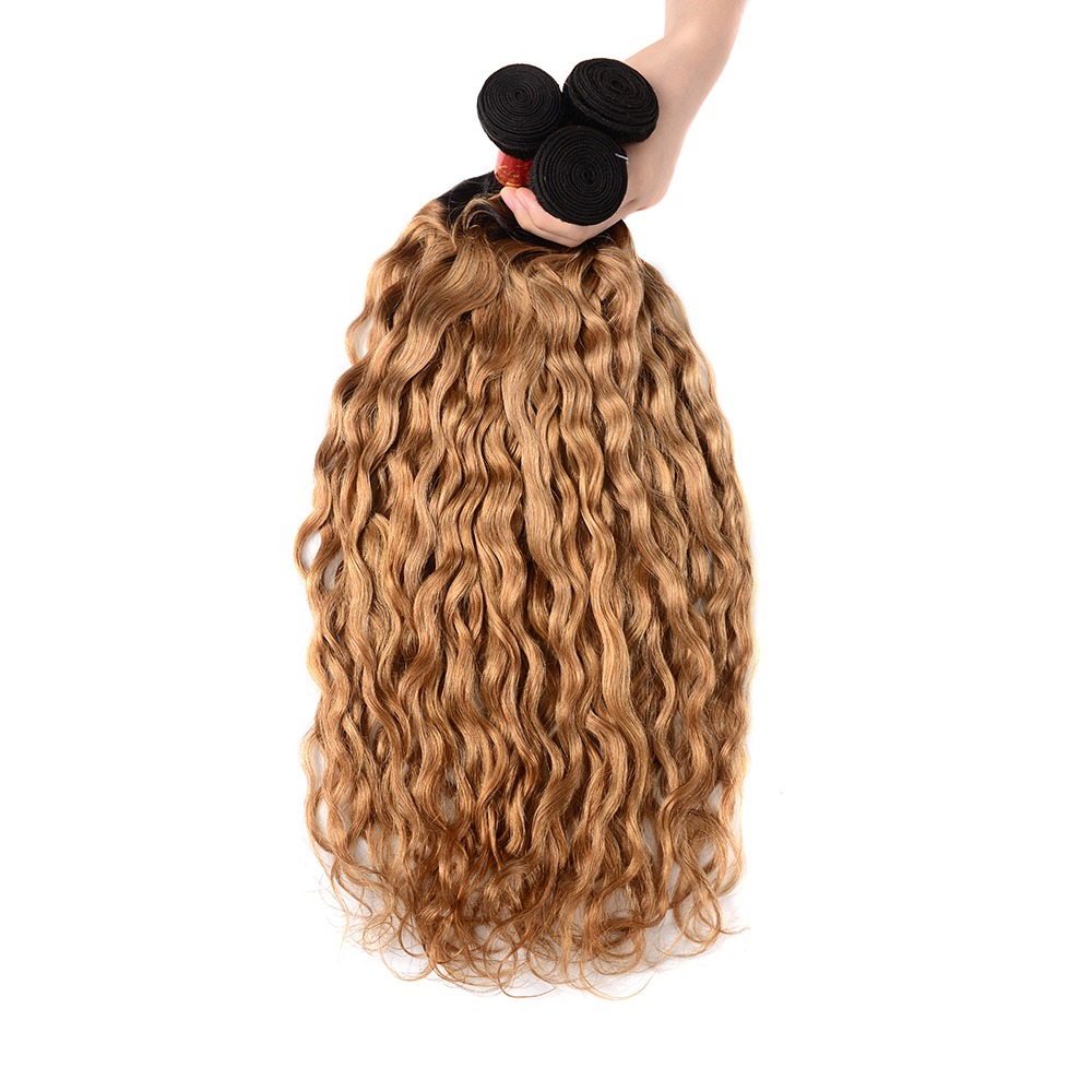 Single Donor 100 Human Raw Unprocessed Strawberry Blonde T1B27 Color Natural Wave Asian Virgin Hair