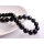 Perles de cristal rondes en obsidienne noire naturelle 10MM 16 &quot;