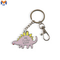 Metal dinosaur keychain with logo custom