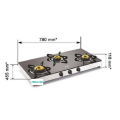 Glen 3 Burners Table Glass Cooktop