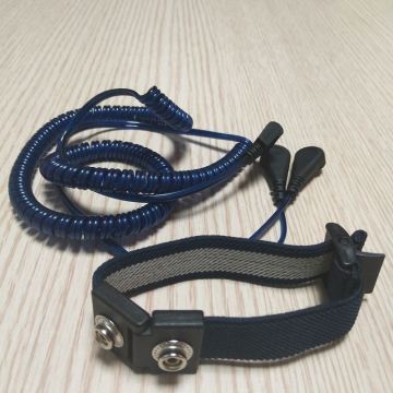 LN-1591602A Dual wire Wrist Strap esd Fabric Wrist Strap