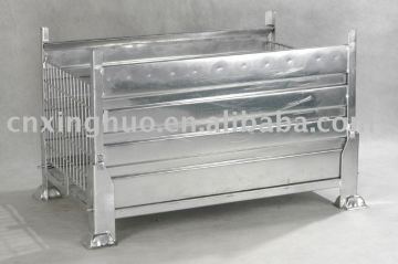 Folding metal mesh box/steel cage