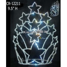 10 Inch Large Star Tiara Tall Pageant Crown