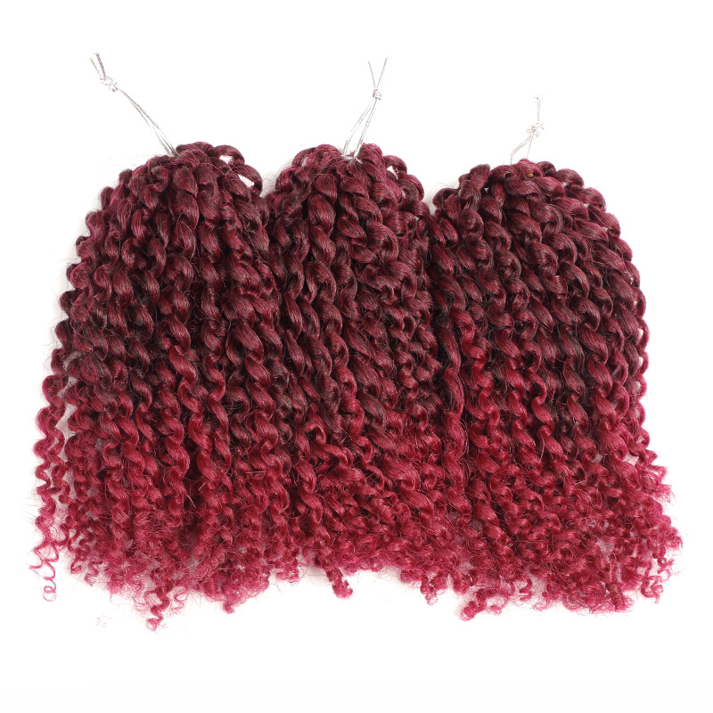 Hot sell  Synthetic Crochet Braids Curly Malibob Two Tone Braiding Hair Afro Kinky Braiding Hair wholesale