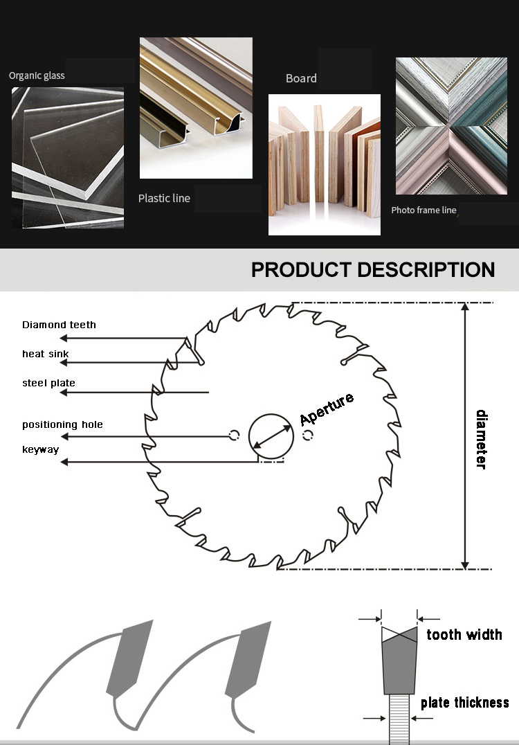 Wholesale Woodworking Tools Acrylic Plexiglass Angle Cutting Machine Special Saw Blade