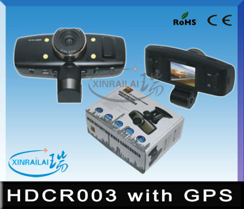 HD1080p 1.5" LCD wide angle 120 degree car video recorder HDCR003 with GPS