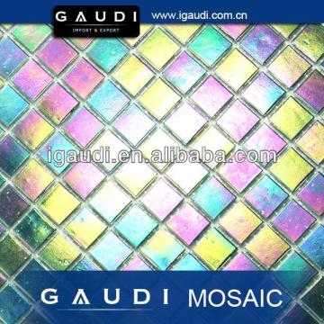 interior decoration iridescent mosaic tile glass material