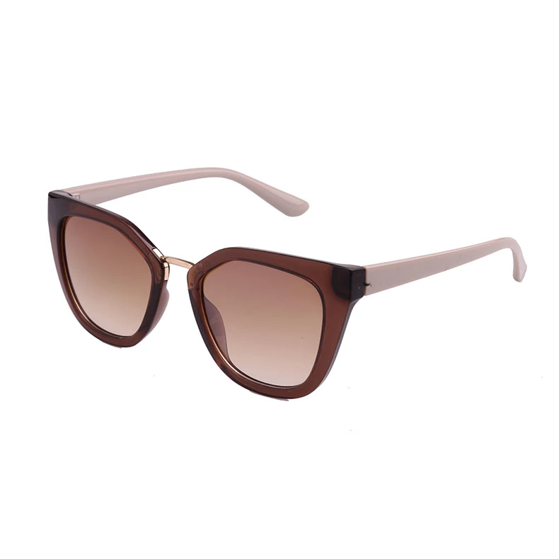 Women Fashion Metal Nose Brown Sunglasses