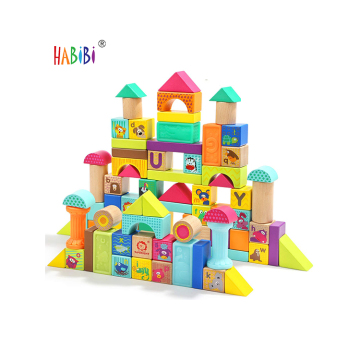 Factory-Made Wood Building Blocks: Triangle-shaped Montessori Arabic Educational Toys Crafted from Balsa Wood Sheets