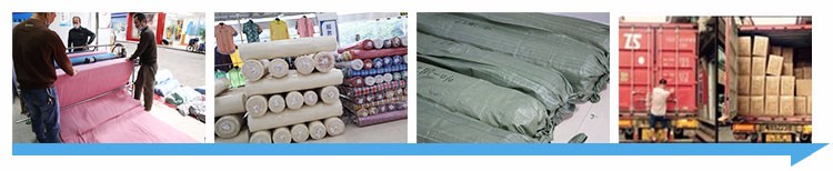 rolls of denim fabric