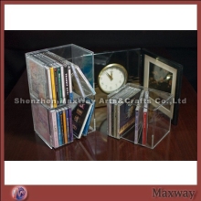 Transparent Skillful Cubic Acrylic CD Box