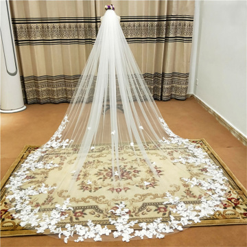 EU Trailing Wedding Lace Veil Bridal Veil