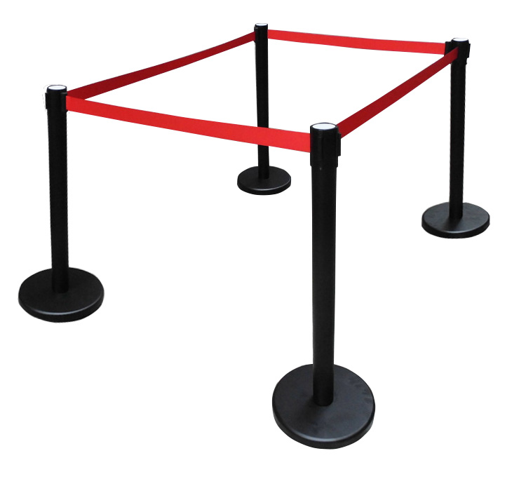 Retractable Stainless Steel belt Queue Stanchion Pole, Concert Crowd Control Belt Barrier