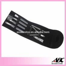 Portable Travel Cosmetic Brush Set with Manicure Set