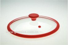 Silicone lid with knob for cookware silicone glass lids
