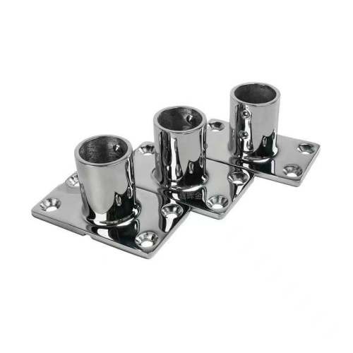 316 stainless steel Sailboat rectangular pipe stanchion base