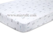 Hot Sale USA 100% Cotton Fitted Crib Sheet