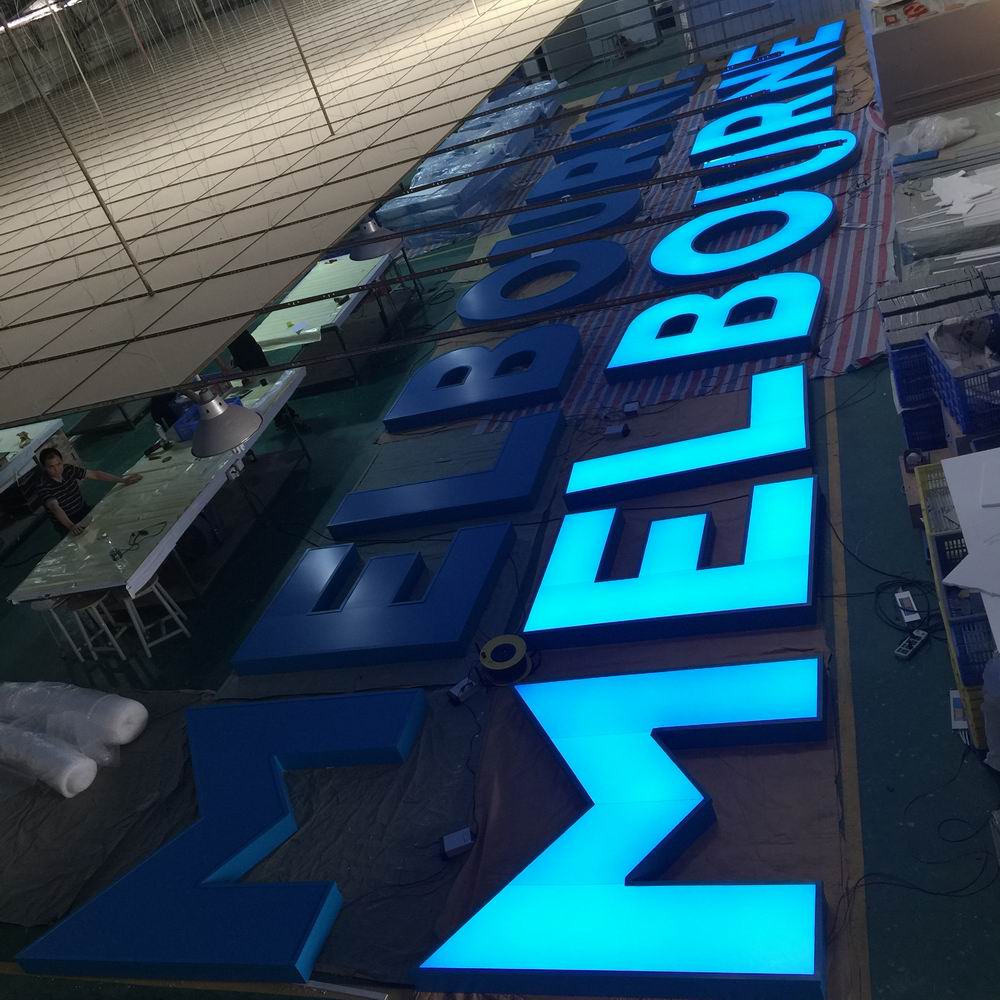 DINGYISIGN Manufacturer Custom Waterproof Outdoor Channel Letter Signs Frontlit 3D Led Big Letter Sign With Vinyl