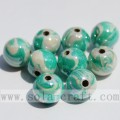 AB Colors Draw Printing Acrylic Round Spacer Beads for DIY Jewelry