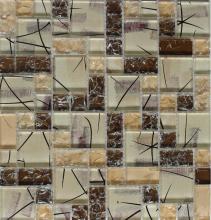 Mixed Size Fashion Cracked Glass Mosaic