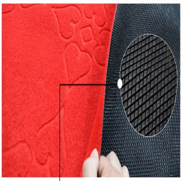 Customized size nonslip polyester embossed door mat