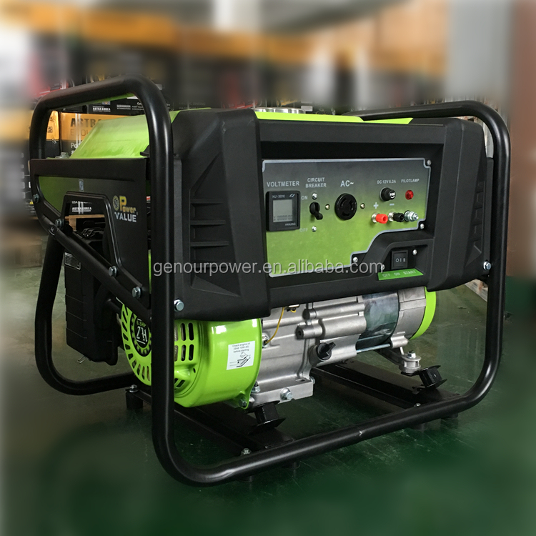 Power Value 110v 220v 2kw 6.5h gasoline generator   for sale