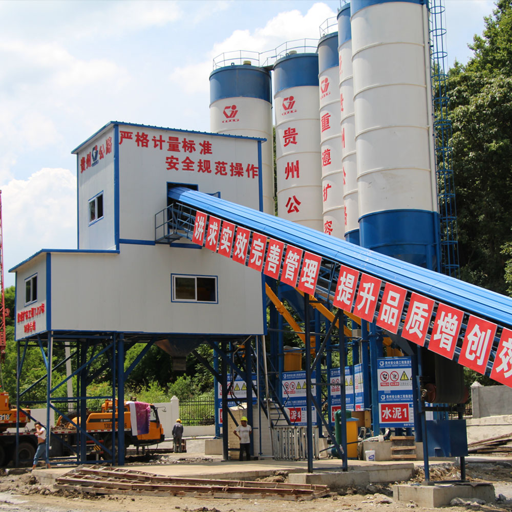 Belt Conveyor 90m3h Concrete Batching Plant Machine