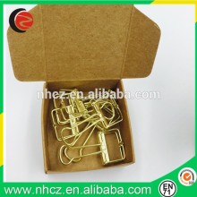 Gold Mini Hole Bulldog clip in paper box