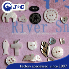 cheap colourfull bespoke shape of river shell buttons