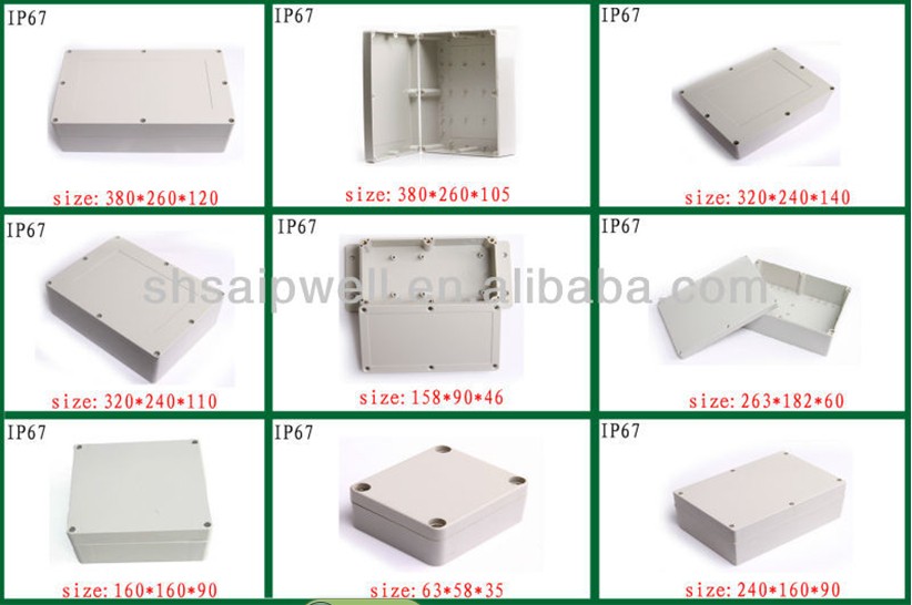 SAIPWELL/SAIP Best Selling 320*240*110mm Electrical Waterproof Plastic Din Rail Enclosure(SP-F10)