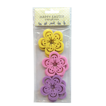 Colourful Easter flower shape sticker