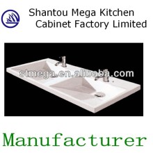 Small artificial stone bathroom double wash basin