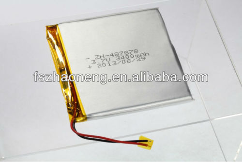 3400 mah polymer lithium battery cells