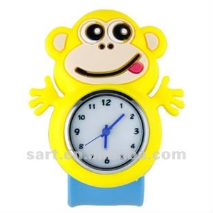 Cute monkey silicone kids watch