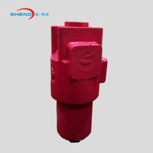Lube oil pressure inline oil filter housing