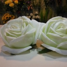 Pretty wholesale real touch PU artificial white rose heads artificial red rose heads artificial cream rose heads