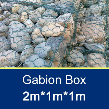 2X1X1 Rock Filled Gabion Basket 80X100MM