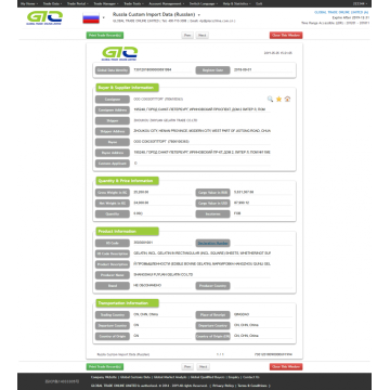 Productos químicos-Rusia Datos locales de importación