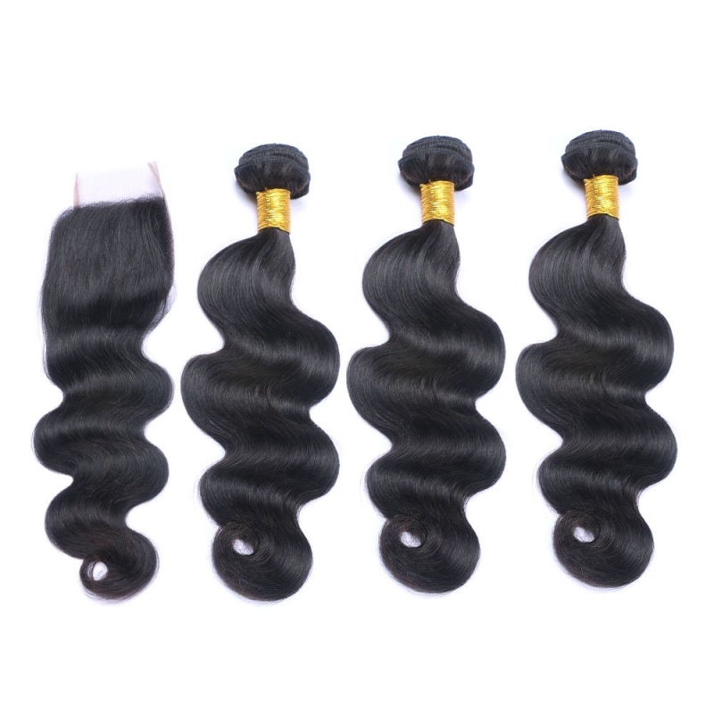 10A grade human hair weave bundles and closure cuticle aligned virgin hair dropshipping to Global human hair extention