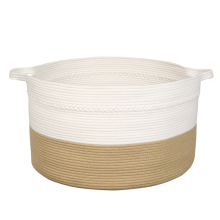 Eco-friendly cotton rope storage basket for toys collection
