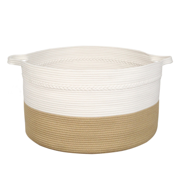 Eco-friendly cotton rope storage basket for toys collection