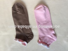 lady lace rim cotton ankle socks AQD-WS-32
