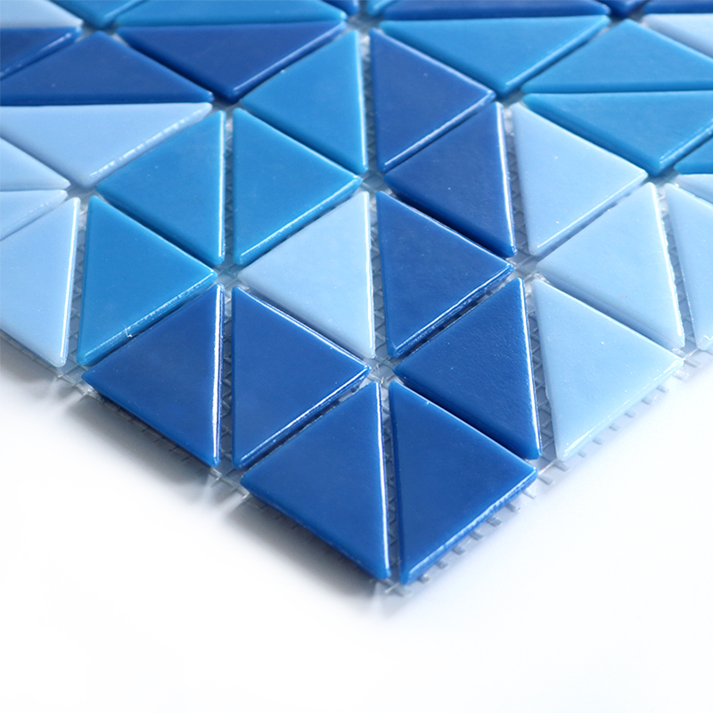 Mosaic Glass Triangle Pool Wall Tile Deisgn Sale