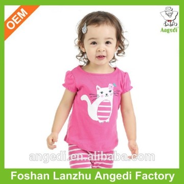 Baby boutique summer printed tshirts for girls