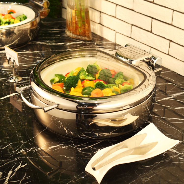 Catering restaurant luxury GN pan display stainless steel buffet food warmer chafing dish
