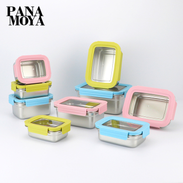 304 Stainless Steel Refrigerator Food Container with Visible Detachable Sealed Crisper